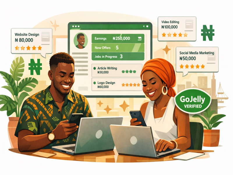 Fiverr-like Platforms in Nigeria for Beginners: How to Start Freelancing on GoJelly (2026)
